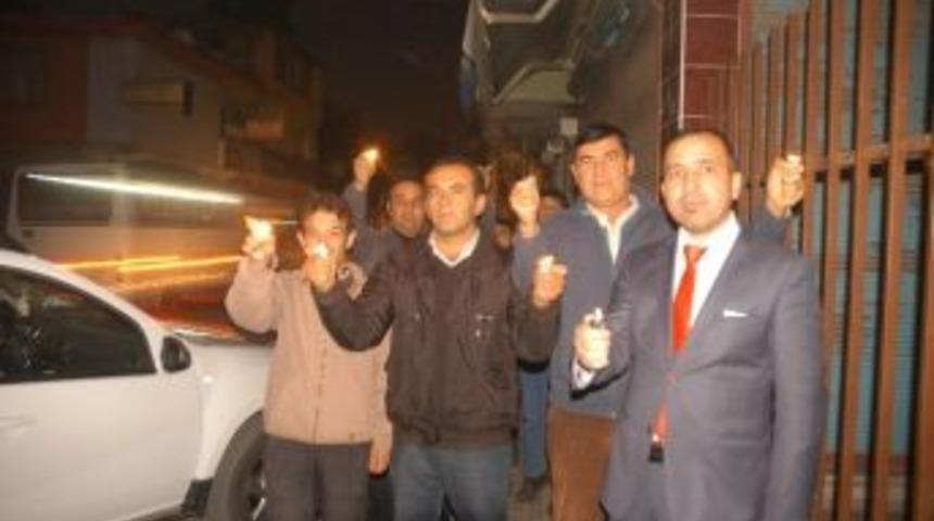 Elektrik Kesintilerine &Ccedil;akmaklı Protesto