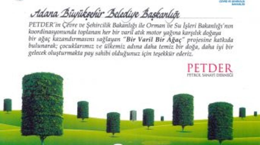 &Ccedil;evreye Duyarlı Belediye I&ccedil;in Teşekk&uuml;r Belgesi