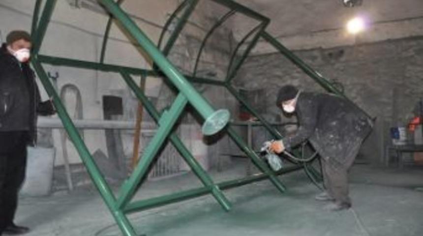 Karab&uuml;k Belediye Santiyesi Fabrika Gibi &Ccedil;alışıyor