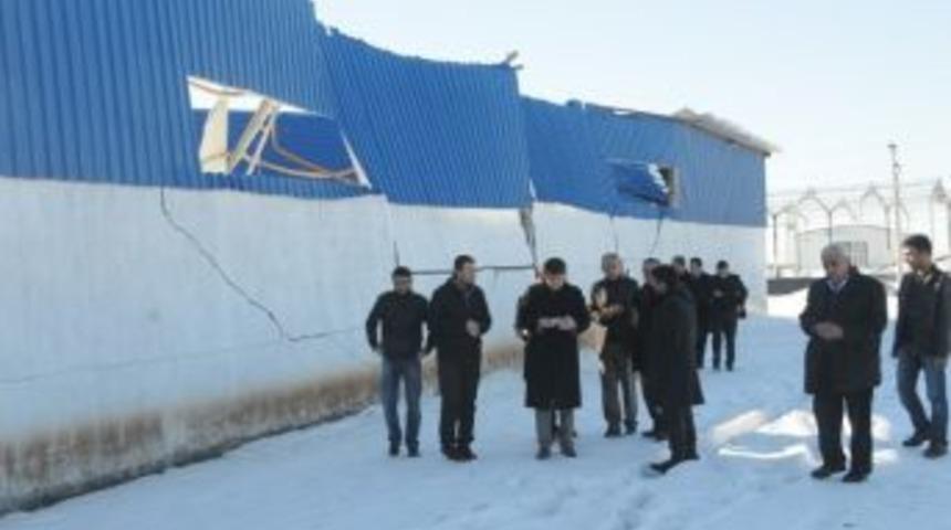 Cizre Kaymakamı Koca, Karın Yıktığı Sera, Ahır Ve Fabrikalarda İncelemelerde Bulundu