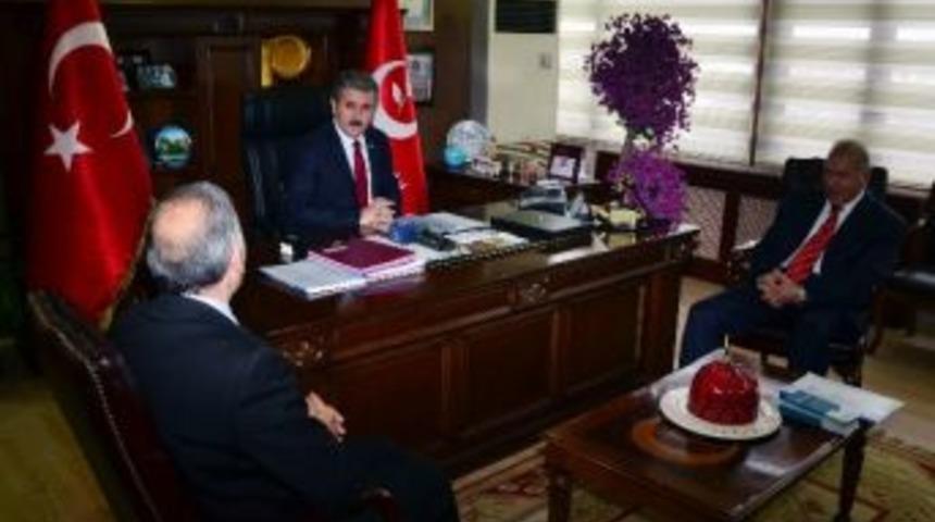Bbp Genel Başkanı Destici, T&uuml;rkiye Belediyeler Birliği &Uuml;yelerini Kabul Etti