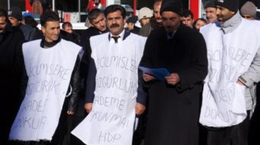 Erzurum'da HDP'liler D&ouml;n&uuml;ş&uuml;ml&uuml; A&ccedil;lık Grevi Başlattı