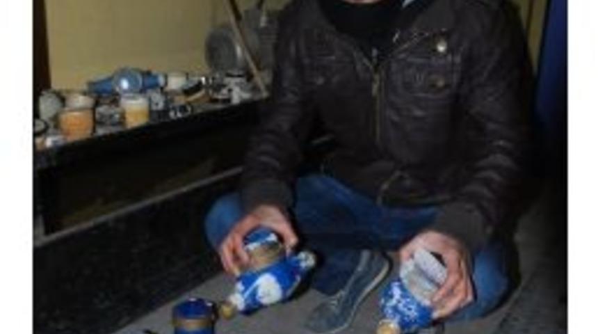 Aşığı Soğuklar Nedeniyle Su Saya&ccedil;ları Patladı