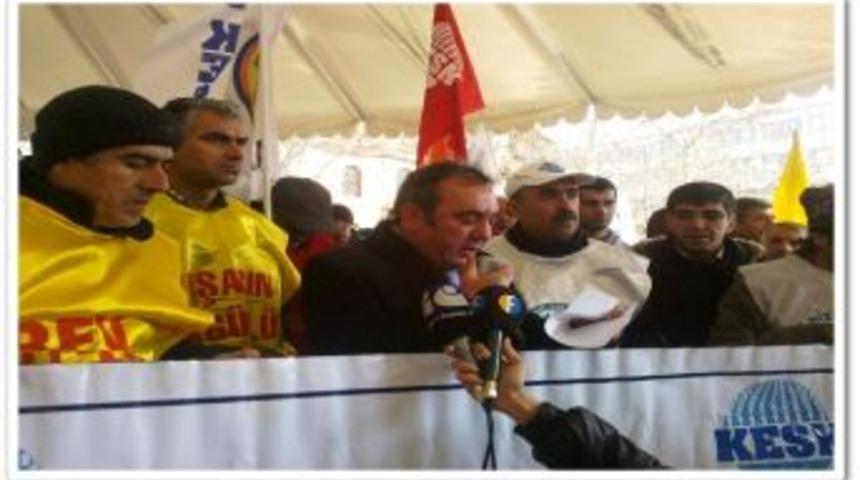 KESK B&uuml;t&ccedil;e Talepleri İ&ccedil;in Grevde