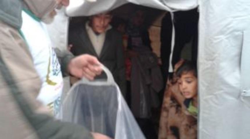 İhh Kobani&rsquo;de Yardım Dağıttı