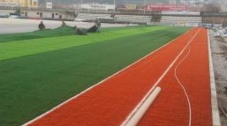 &Ccedil;an İbrahim Bodur Stadyumu&rsquo;na Halı Zemin D&ouml;şeniyor
