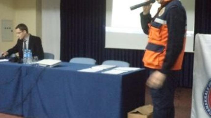 Yenice Myo&rsquo;da &Ouml;ğrencilere Afet Semineri Verildi