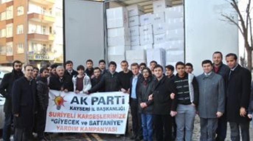 Ak Parti Kayseri Teşkilatından Suriyelilere Yardım
