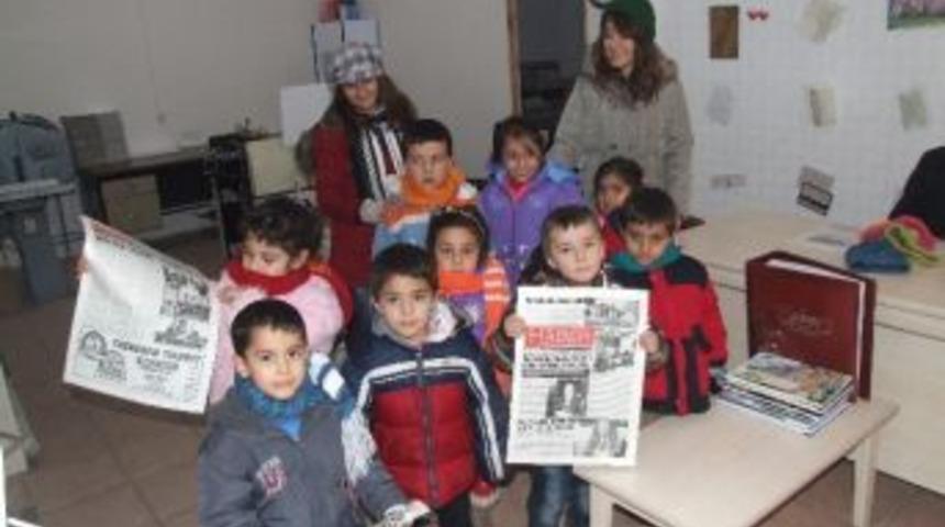 Yerk&ouml;y&rsquo;de Anasınıfı &Ouml;ğrencilerden Yerk&ouml;y Haber Gazetesine Ziyaret