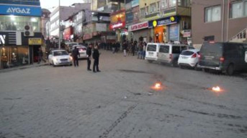 Şırnak&rsquo;ta Polis Aracına Molotoflu Saldırı