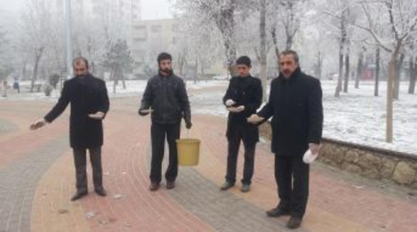 Ağır Kış Şartlarında Yiyecek Bulamayan Hayvanlar I&ccedil;in Seferber Oldular