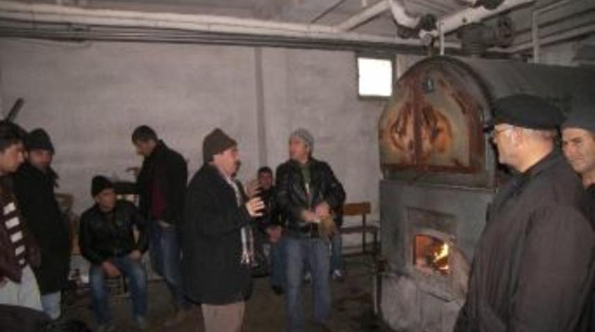 Narman&rsquo;da Kalorifer Ateşleme Kursu