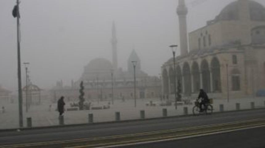 Konya&rsquo;da Yoğun Sis