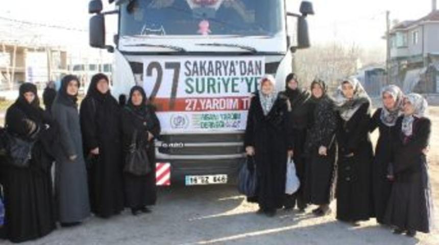 Sakarya İhh, 27&rsquo;nci Tır'ı Da Dualarla Suriye&rsquo;ye G&ouml;nderdi