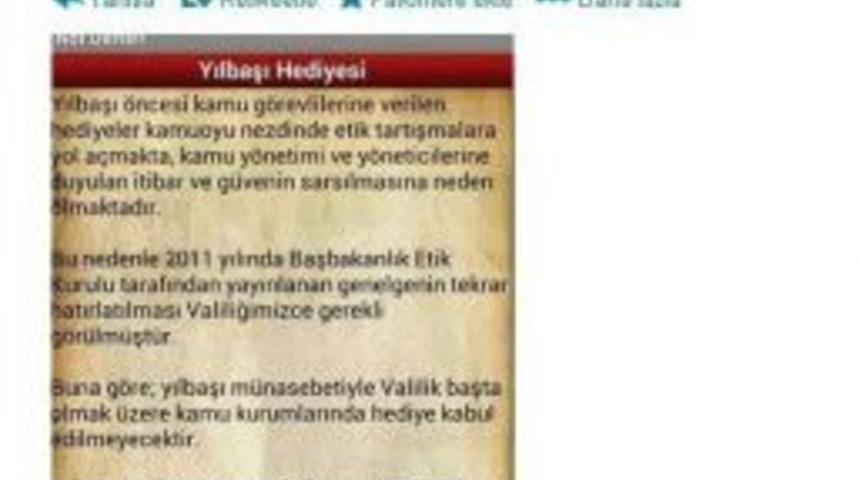 Kayseri'de Memurlara &lsquo;yılbaşı Hediyesi&rsquo; Uyarısı