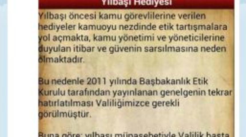 Memurlar Yılbaşı Hediyesi Kabul Edemeyecek