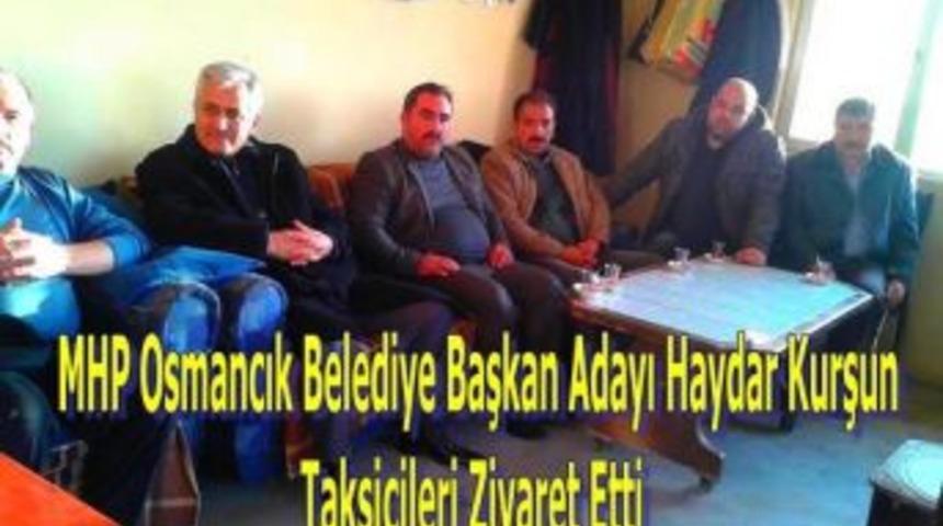 MHP Osmancık Belediye Başkan Adayı Kurşun Taksicileri Ziyaret Etti