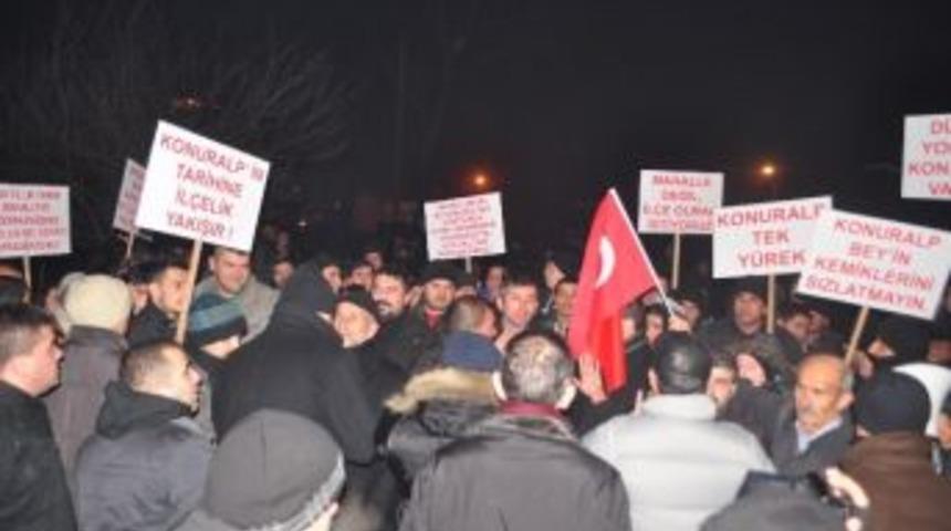 Konuralp&rsquo;te Mahalle Protestosu