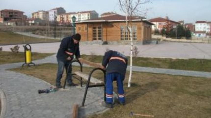 Park Ve Spor Alanlarında Bakım &Ccedil;alışmaları