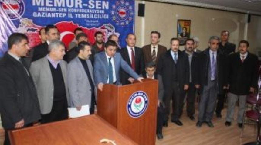 Memur-sen Gaziantep Şubesi Gündeme İlişkin Basın Açıklaması Yaptı