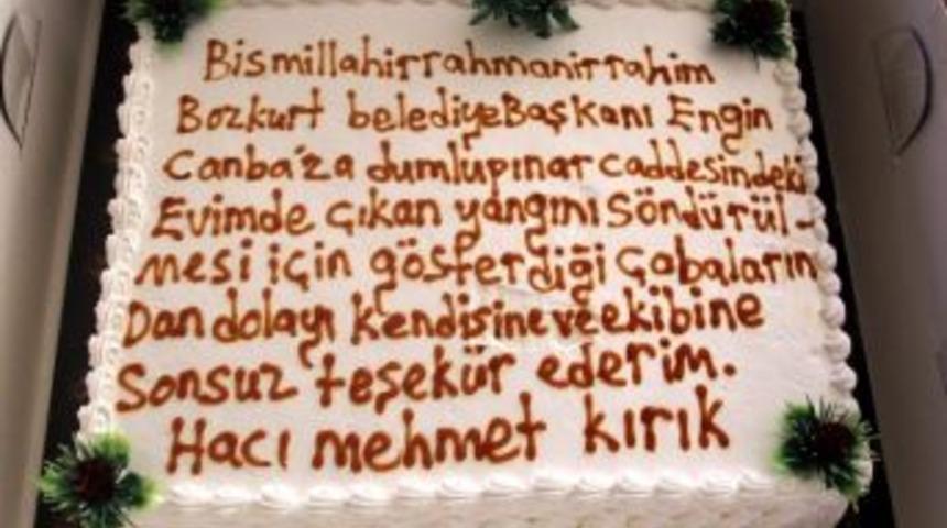 Bozkurt Belediyesi'ne Yaş Pastalı Teşekk&uuml;r