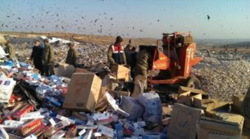 Jandarma 60 Bin Karton Ka&ccedil;ak Sigarayı İmha Etti
