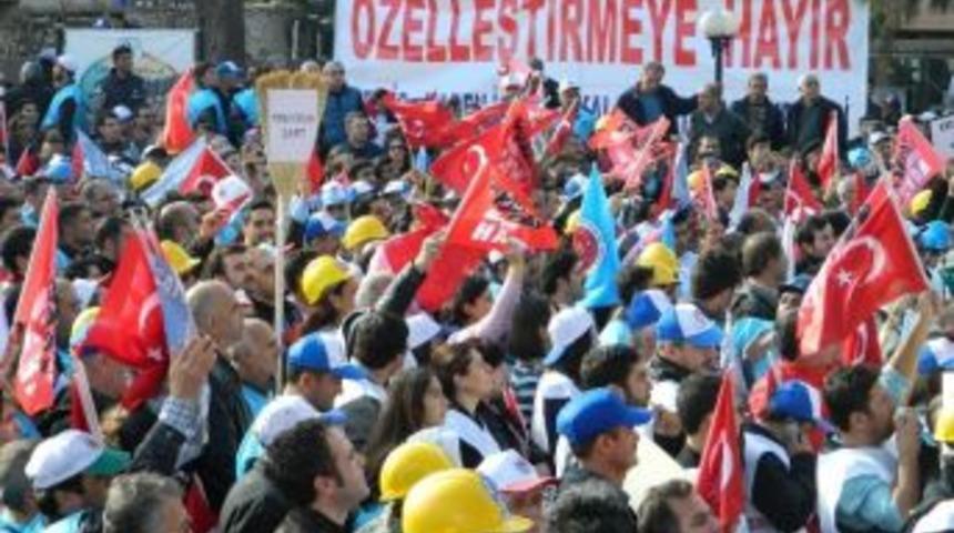 İş&ccedil;iler Milas'ta Toplandı