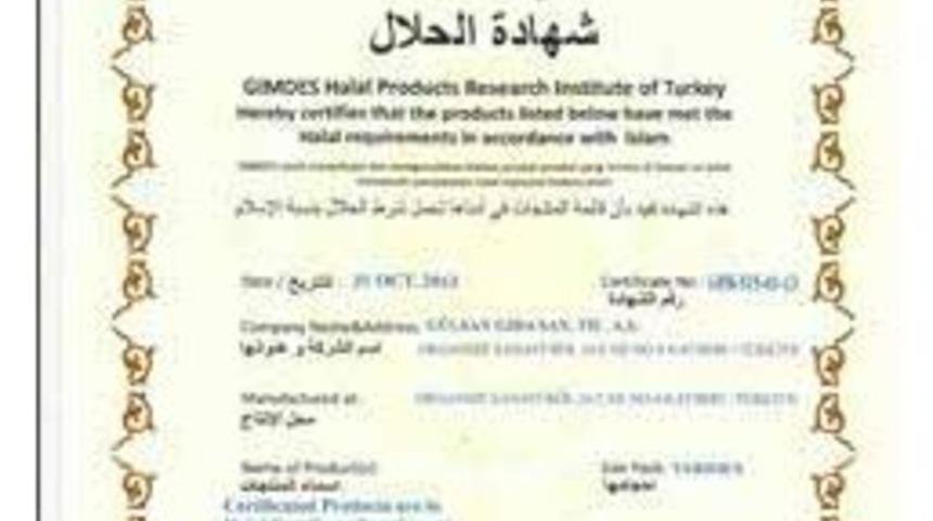 Meysu, 'helal Gıda' Belgesi Aldı