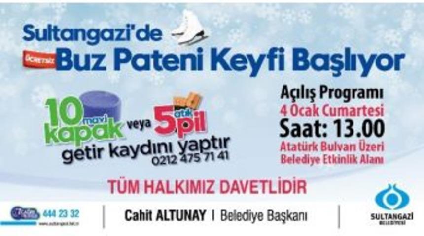 Sultangazi'de Buz Pateni Keyfi Başlıyor