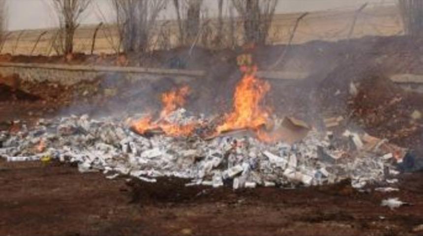 Ereğli&rsquo;de 25 Bin Ka&ccedil;ak Sigara İmha Edildi