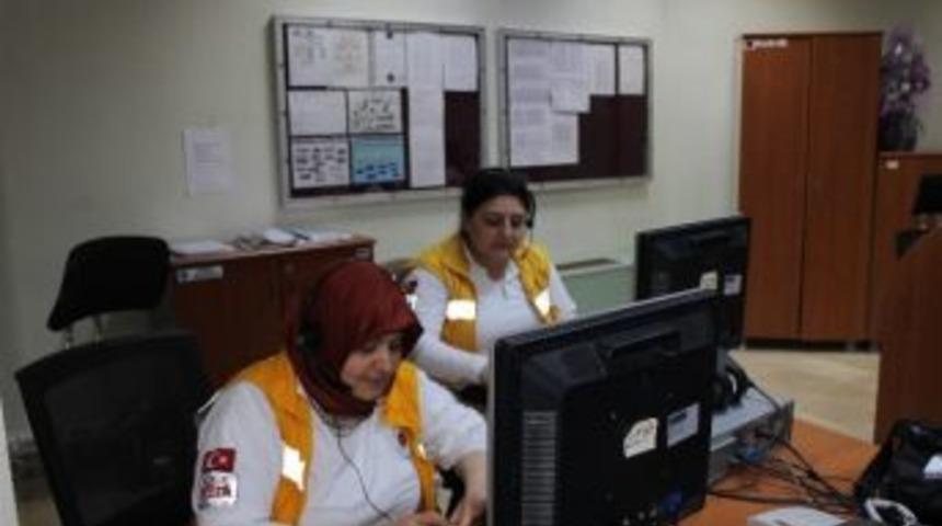 Ankara 112 Acil Komuta Kontrol Merkezi Yeni Yıla G&ouml;rev Başında Girdi