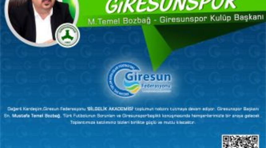 Giresunspor Başkanı Bozdağ Bilgelik Akademisi&rsquo;nde