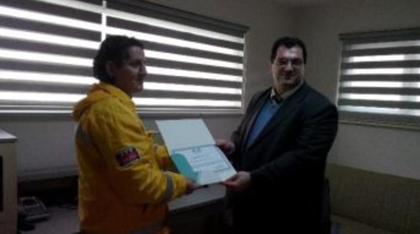 Ferizli 112 Ekibine Teşekk&uuml;r Belgesi Verildi