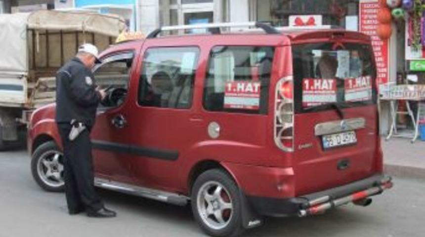 Bafra'da &Ouml;n Koltukta 2 Kişi Taşıyan Dolmuşlara Ceza