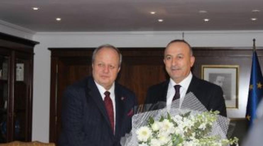 Ab Bakanı &Ccedil;avuşoğlu, Aso Başkanı &Ouml;zdebir İle Bir Araya Geldi