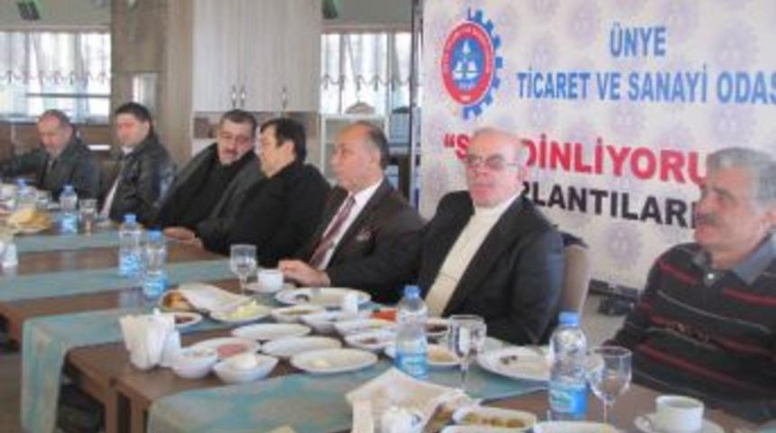 &Uuml;nye Ticaret Ve Sanayi Odası Meslek Gruplarını Dinledi