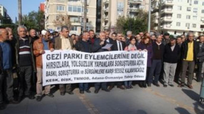Adana'da Gezi Parkı Soruşturmaları Protesto Edildi
