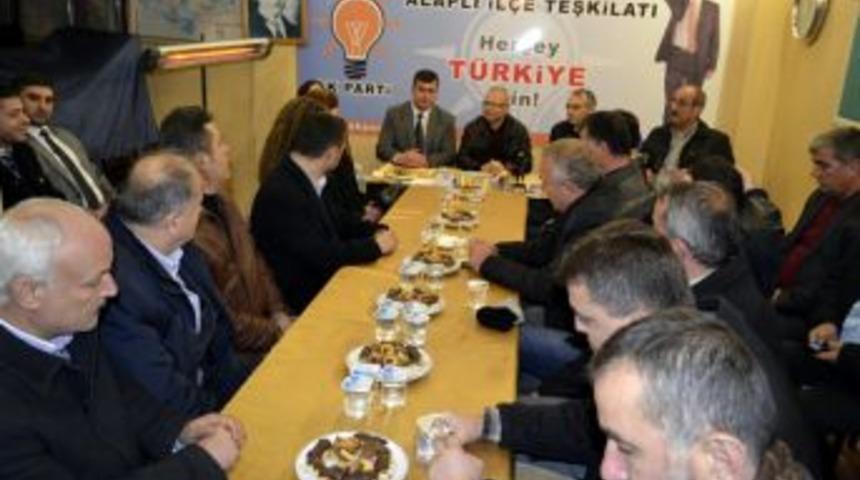 Ercan Candan Ak Parti Alaplı il&ccedil;e teşkilatını ziyaret etti