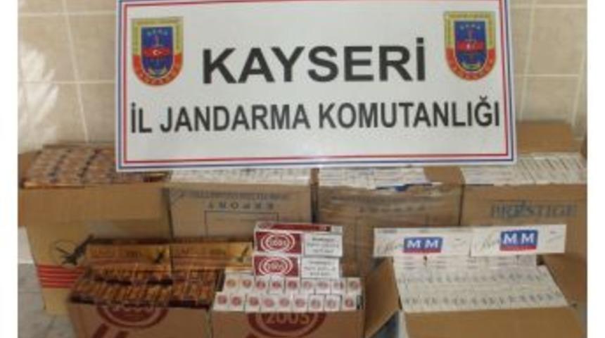 Jandarmadan Ka&ccedil;ak Sigara Operasyonu