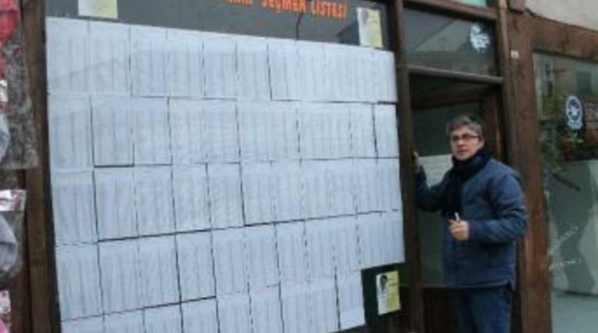 Se&ccedil;men Listeleri Kahvehane Camlarında