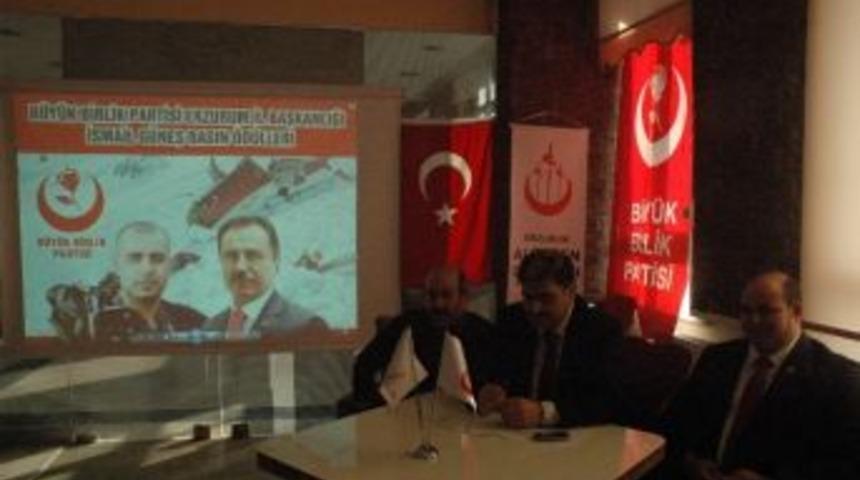 Bbp Erzurum&rsquo;da Gazeteciler G&uuml;n&uuml;nde İha Muhabiri İsmail G&uuml;neş&rsquo;i Unutmadı