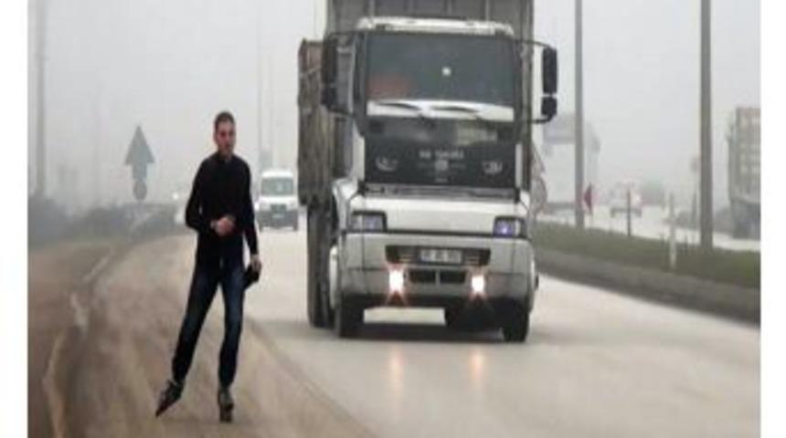 35 Kilometrelik Yolu Patenle Aşarak Hastaneye Geldi