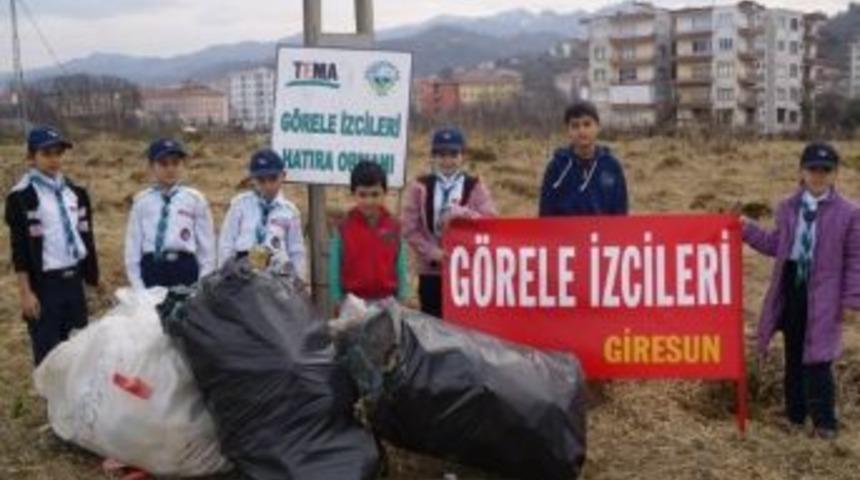 G&ouml;rele&rsquo;de İzciler &Ccedil;evre Temizliği Yaptı
