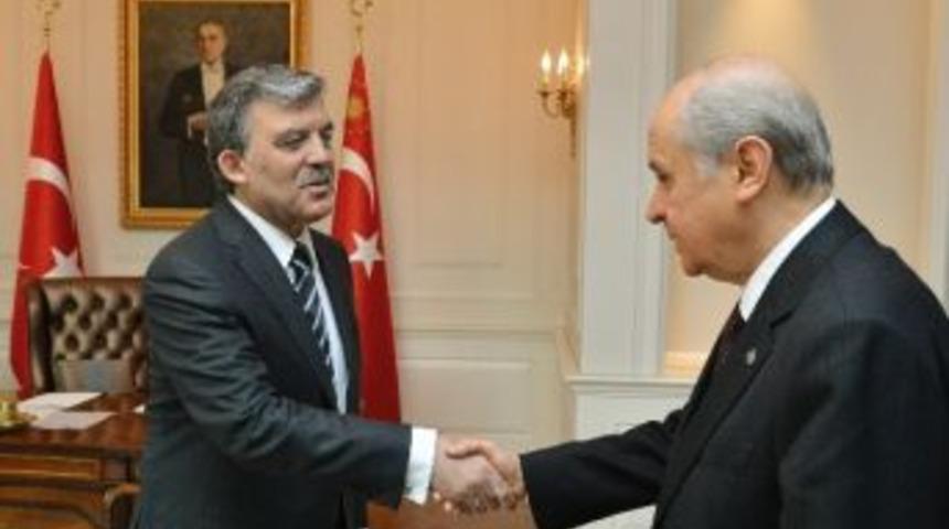 Mhp Genel Başkanı Bah&ccedil;eli &Ccedil;ankaya K&ouml;şk&uuml;'nde