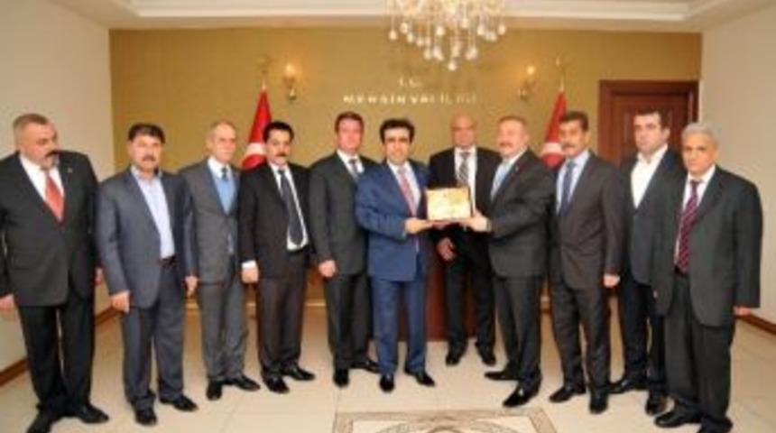 Vali G&uuml;zeloğlu, Başkan &Ouml;zkan Ve Yeni Y&ouml;netimini Makamında Kabul Etti