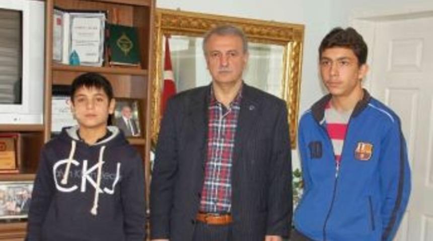 Liselilerin Başkan Karahanla R&ouml;portaj Heyecanı