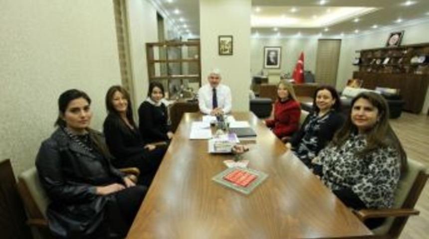 Başkan Sakallı, İş Ve Meslek Sahibi Kadınlar Derneği &Uuml;yelerini Konuk Etti