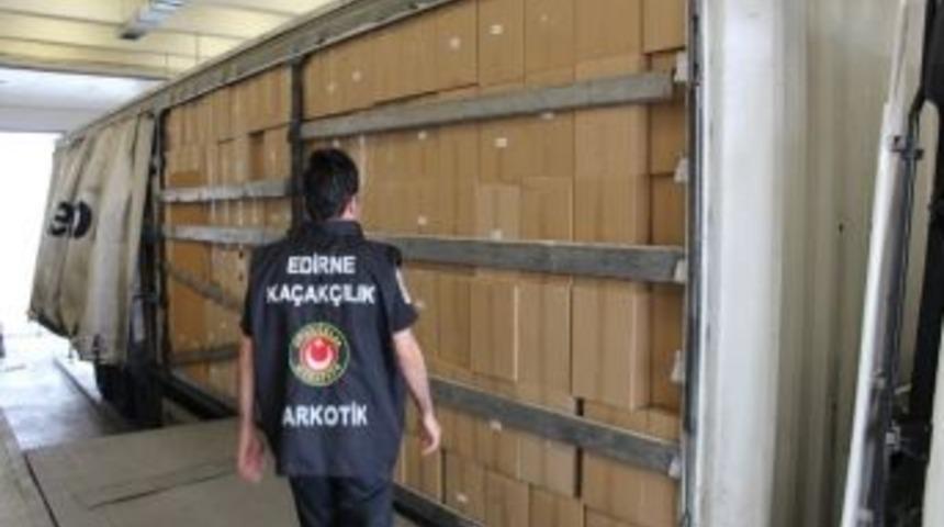 Kapıkule'de 6 Milyon 600 Bin Adet Makaron Ele Ge&ccedil;irildi