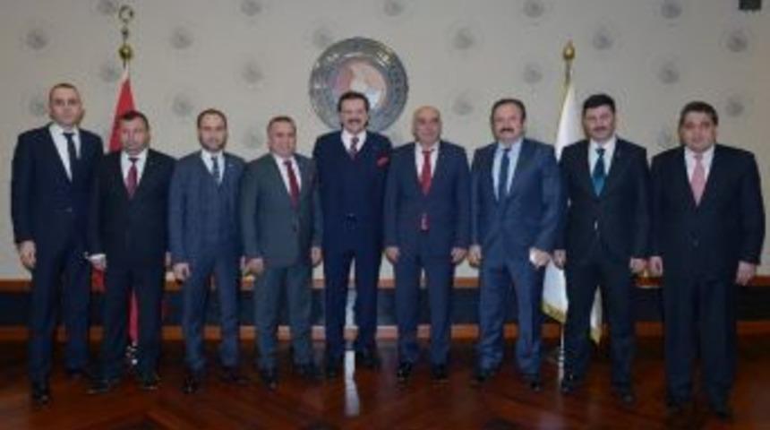 Matso Heyeti Tobb Başkanı Hisarcıklıoğlu&rsquo;nu Ziyaret Etti