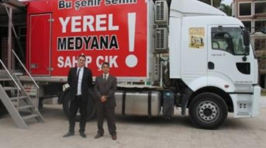 Yerel Basın Tanıtım Tır'ı İncirliova Durağında